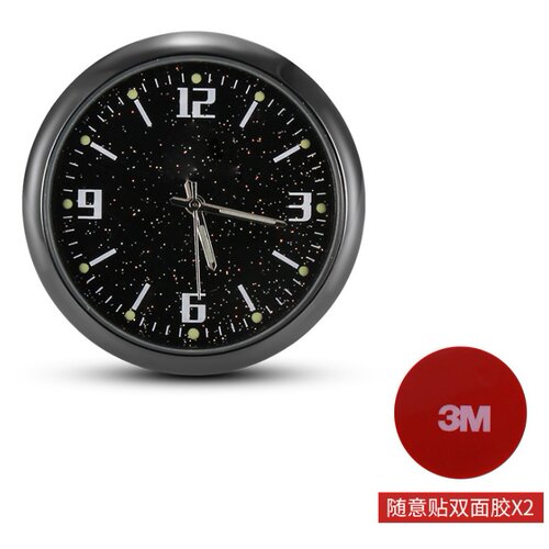 现货供应时尚多功能星空车载表头夜光石英车载钟表简约车载小时钟