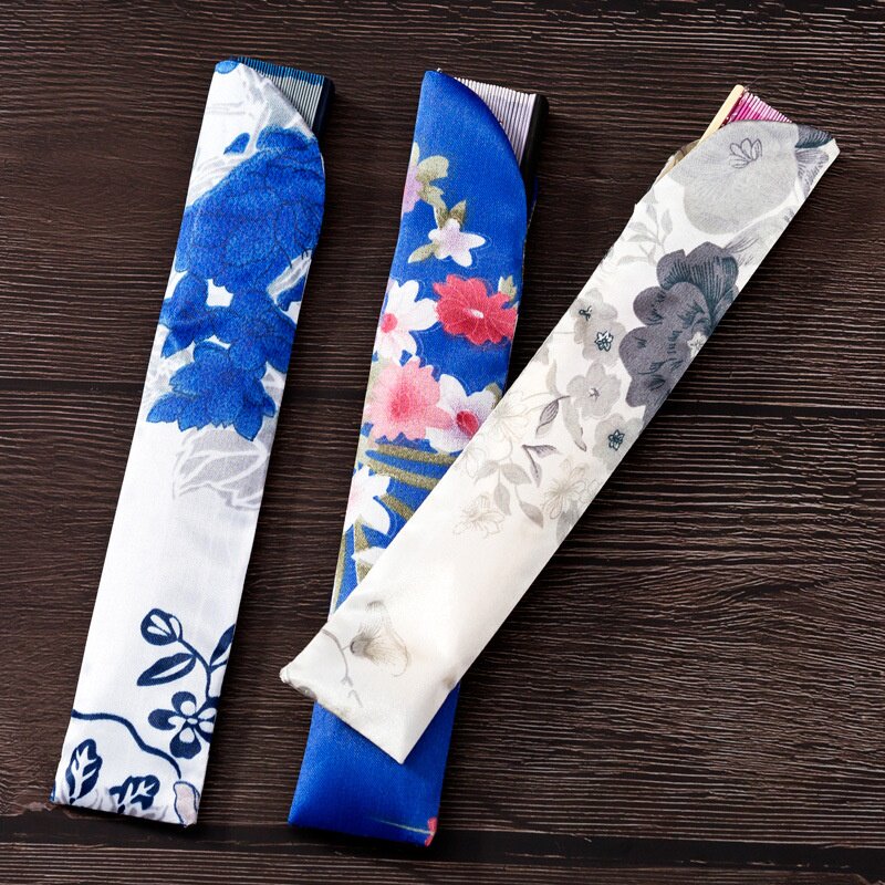 女式夏天便携扇子中国古风日式和风汉服古装随身跳舞蹈旗袍小折扇