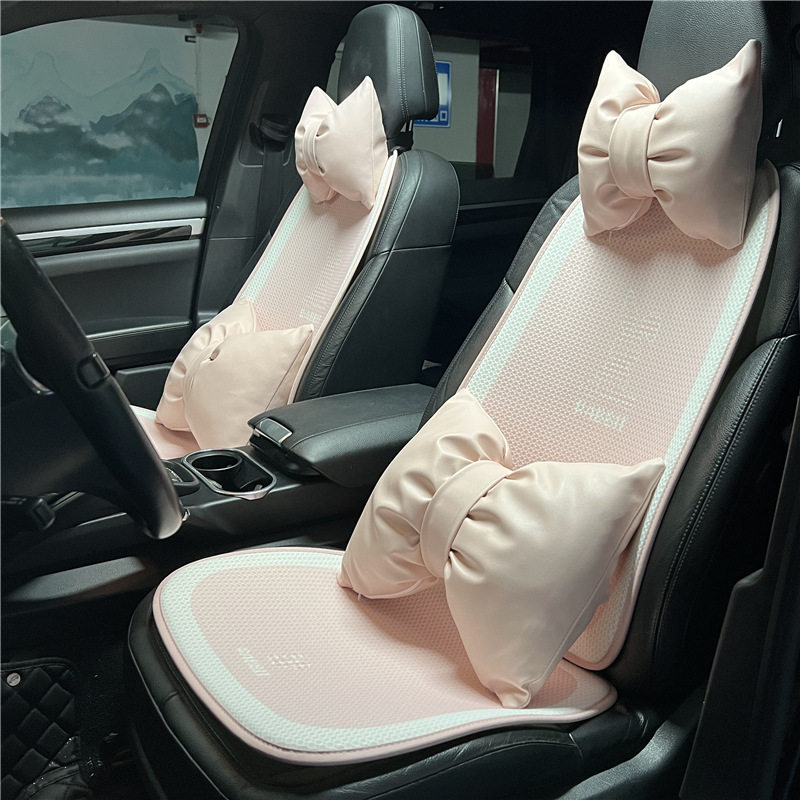 夏季卡通汽车坐垫可爱蜂窝夏凉透气防滑车用座垫创意车载座椅垫