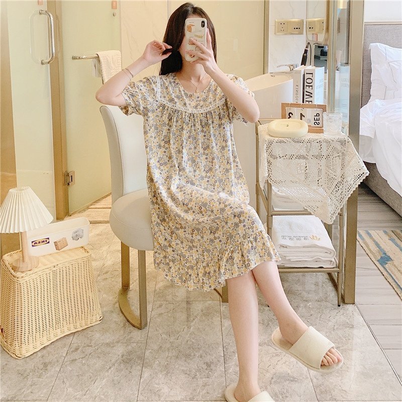 新款睡衣女棉绸圆领家居服薄款时尚居家人造棉绸睡裙可外穿,女士内衣/男士内衣/家居服,睡袍/浴袍,淘宝优惠券,粉丝福利购,淘宝优惠卷