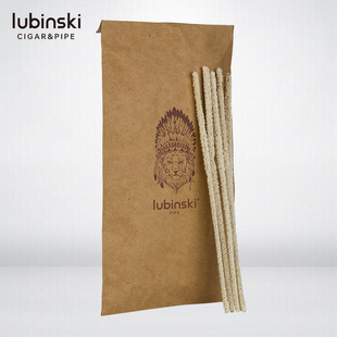 鲁宾斯基lubki烟斗通条纸袋装50支清洗棉质烟斗清洁专用通条