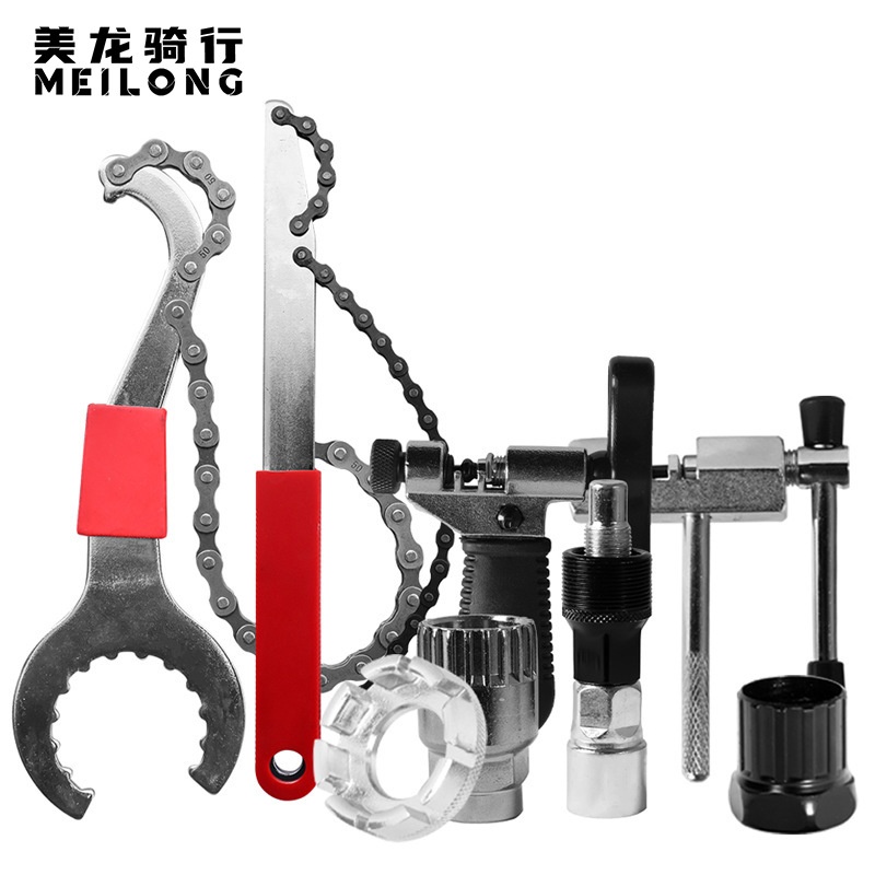 一体中轴飞轮固定扳手 尾勾扳手三合一/自行车维护工具套装