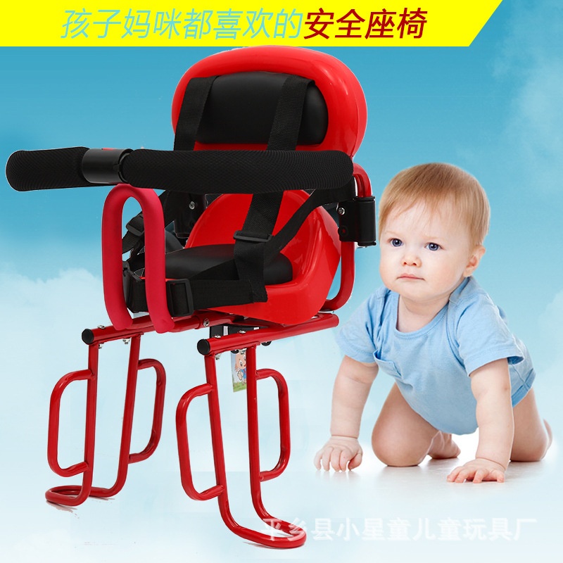 自行车儿童座椅山地车电动车后置宝宝婴儿安全带坐椅可按雨棚