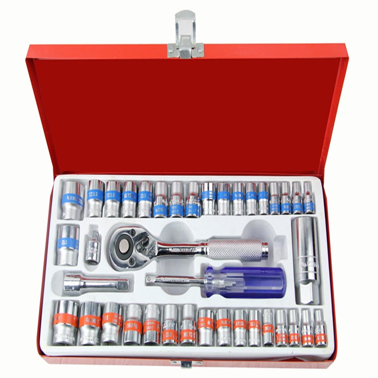 40件套套筒组套机修套筒套装套筒扳手组套套装电讯汽修套筒工具箱