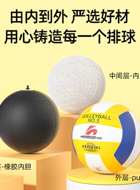 恒博中考排球4号5号儿童初中小学生专用考软式硬排五号训练比赛用