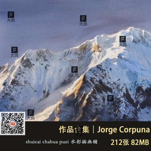 1498 Jorge Corpuna水彩风景作品图片素材绘画临摹参考212张