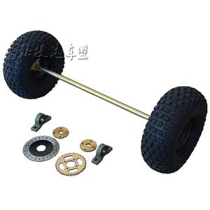 自制拖车三轮四轮漂移卡丁车改装配件后轴后桥悬挂总成7寸轮
