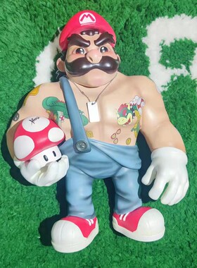 马里奥联名限量公仔摆件手办潮玩帅气人偶玩具玩偶GK模型周边礼物