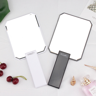 手拿美容纹绣logo美容镜子手柄镜定制化妆镜美容院拍照随身镜便携