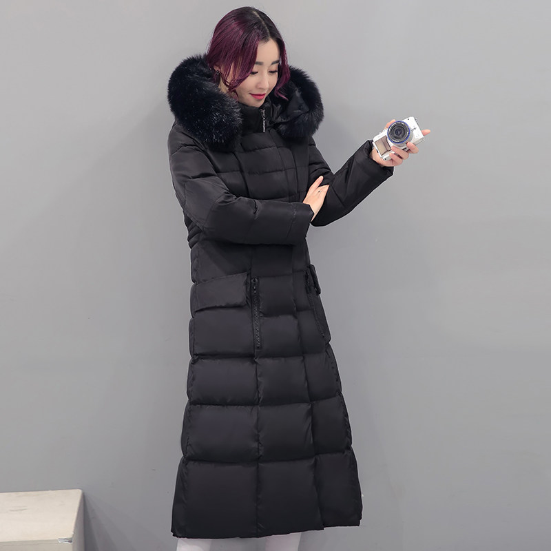 加厚长款棉服促销韩版修身丝绵