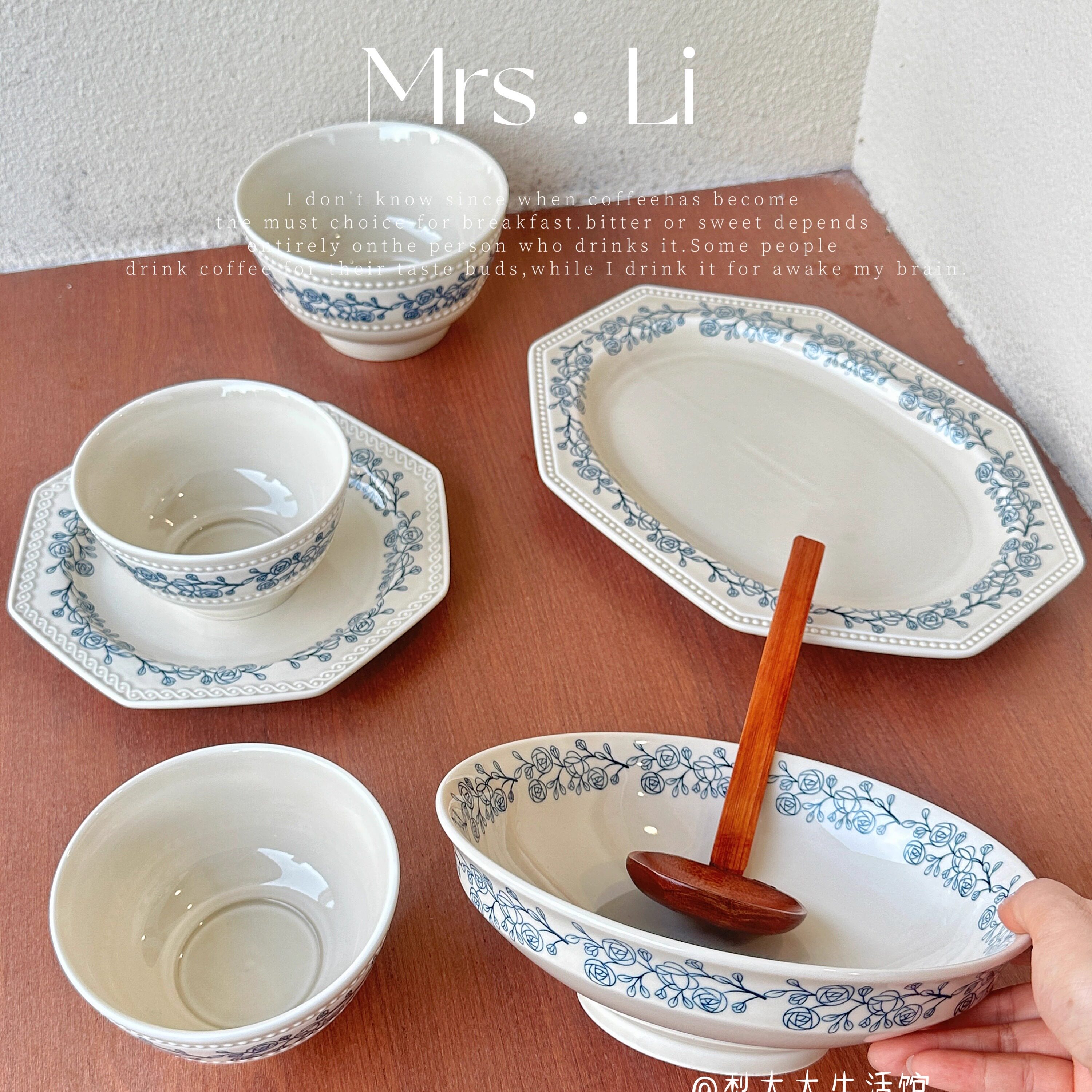 复古法式玫瑰系列陶瓷碗碟家用陶瓷餐具温柔花边装饰碗盘米饭碗面,餐饮具,碗,淘宝优惠券,粉丝福利购,淘宝优惠卷