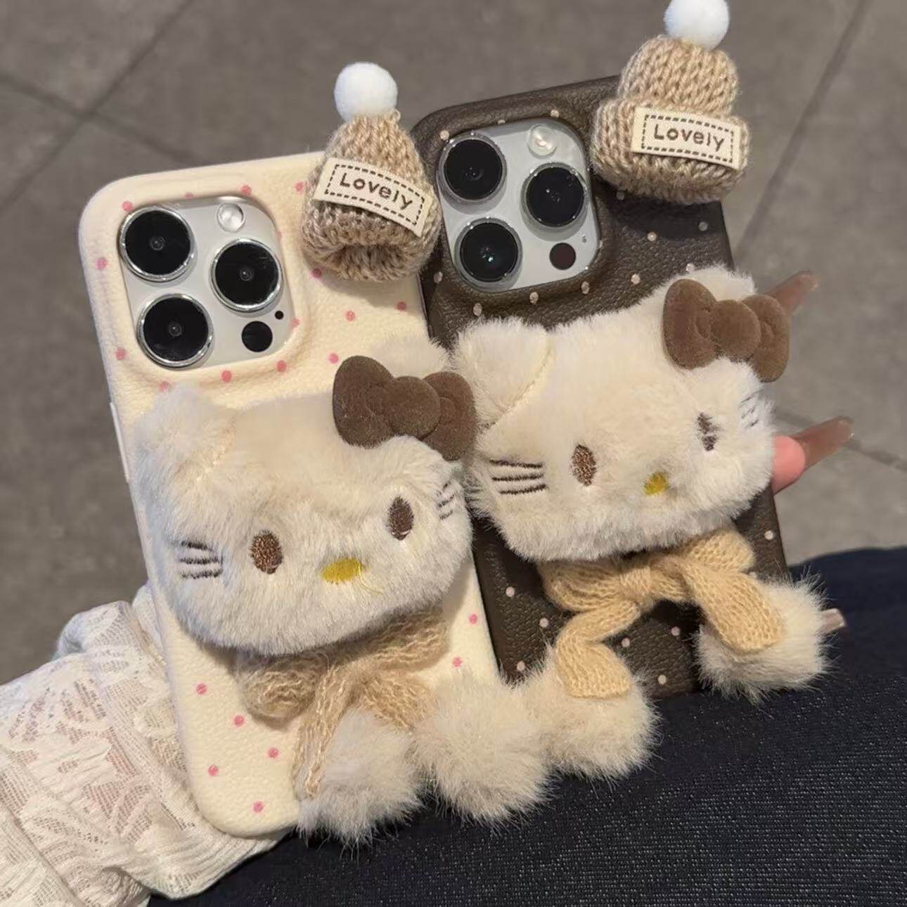 波点kt配件适用苹果17promax/16promax皮革纹手机壳iPhone16pro新款15/14plus磨砂肤感13pro创意风12防摔11套