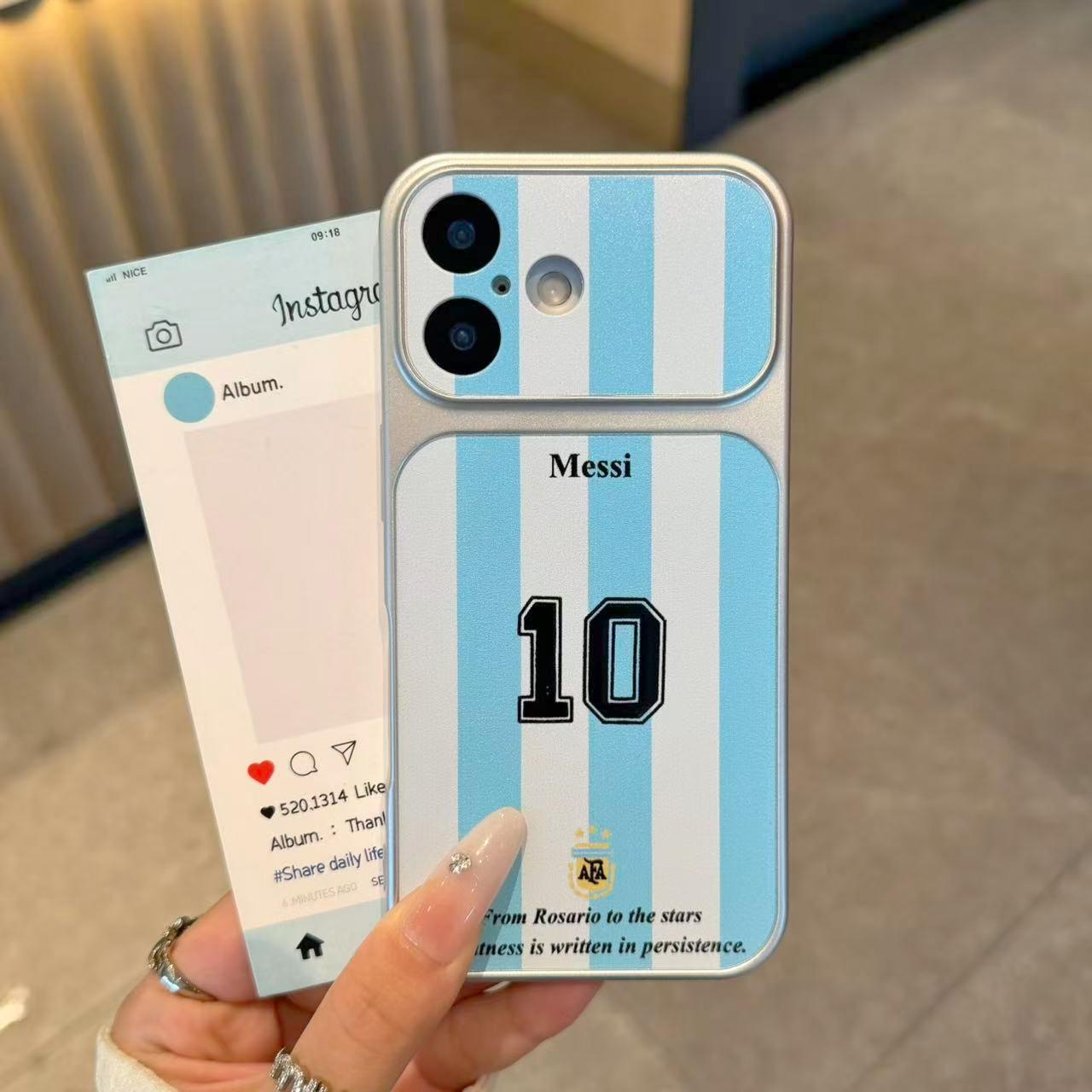 世界杯梅西C罗内马尔球衣适用苹果17ProMax电镀康宁手机壳iPhone16个性15pro小众创意14/13pro全包12潮男11套