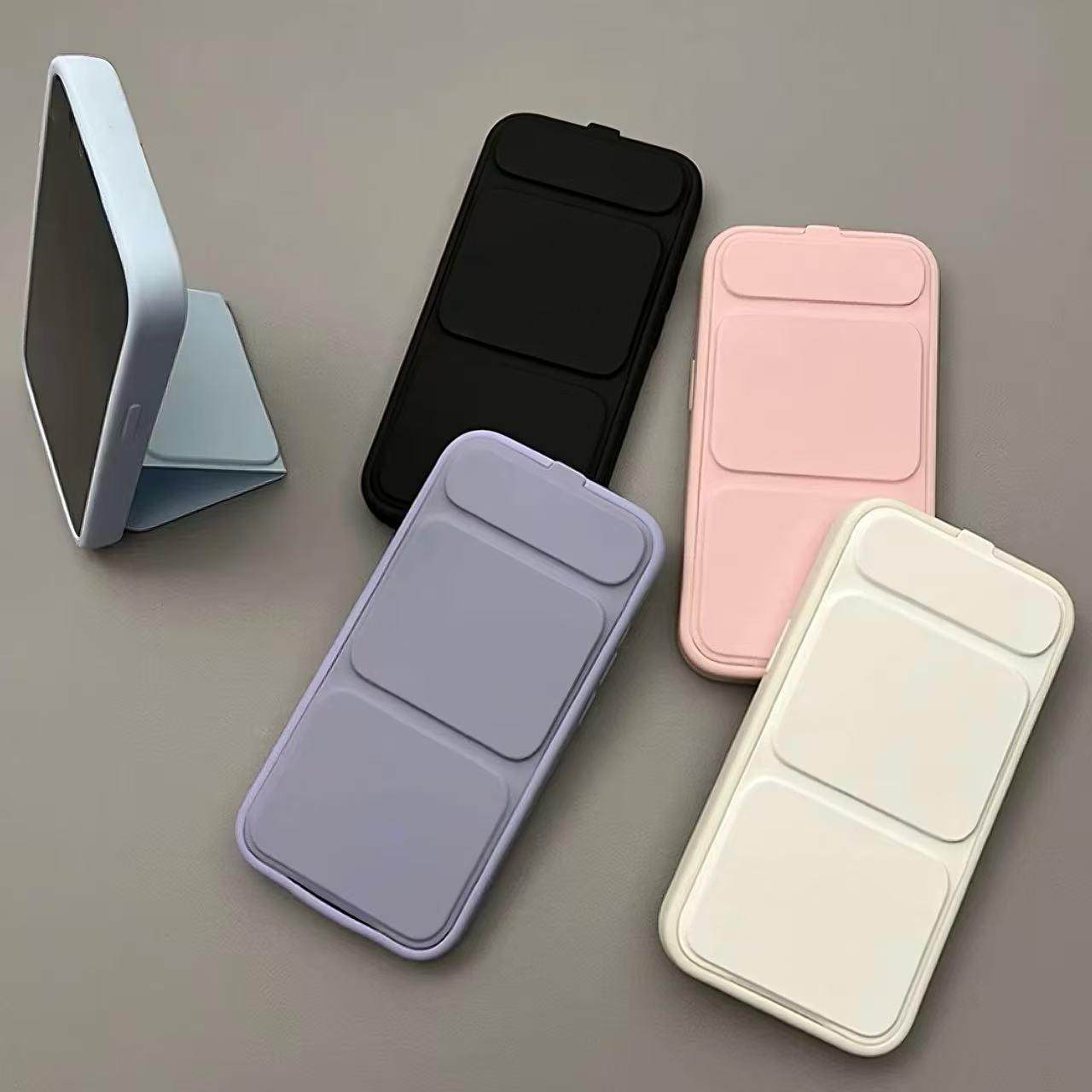 秋冬新款磁吸翻盖折叠支架适用苹果17/16promax手机壳iPhone15/14/13/12pro磨砂防摔套vivo华为P70小米17oppo