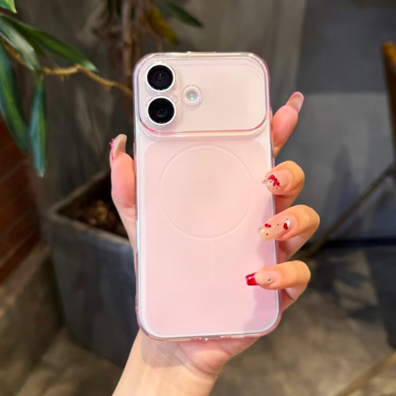 高级透粉秒变17promax视窗手机壳适用苹果17pro新款iPhone16/15pro全包防摔14/13promax透明软套12男女11小众
