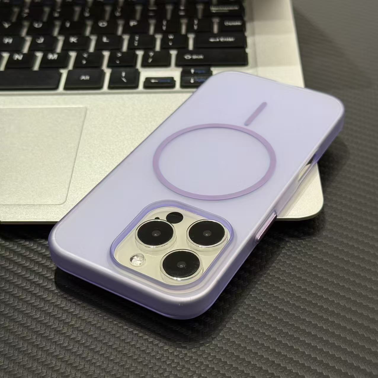 熏衣紫柔砂PC磁吸壳适用苹果17promax多巴胺手机壳iPhone16pro新款15plus小众14/13pro简约个性12防摔11男女