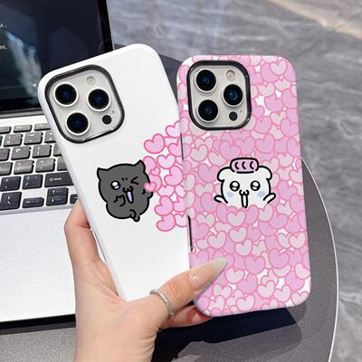 爱心发射适用苹果17/16promax菲林二合一手机壳iPhone15/14/13pro小众创意vivo华为P70小米17情侣款oppo新潮