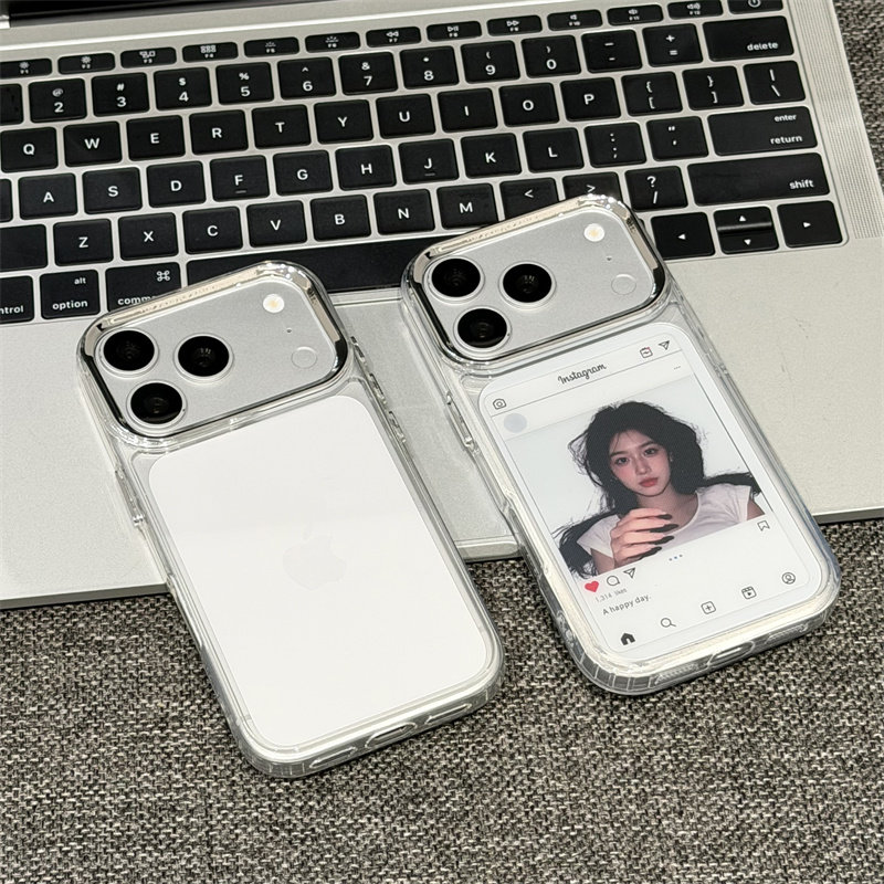 极简轻奢透色适用苹果17/16promax靓眼手机壳iPhone15pro全包软套15/14/13防摔vivo华为P70小米17oppo保护套
