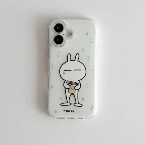 雨滴兔斯基适用于苹果17/16promax手机壳iPhone15小众创意14/13pro双层保护vivo华为P70小米17个性oppo防摔套