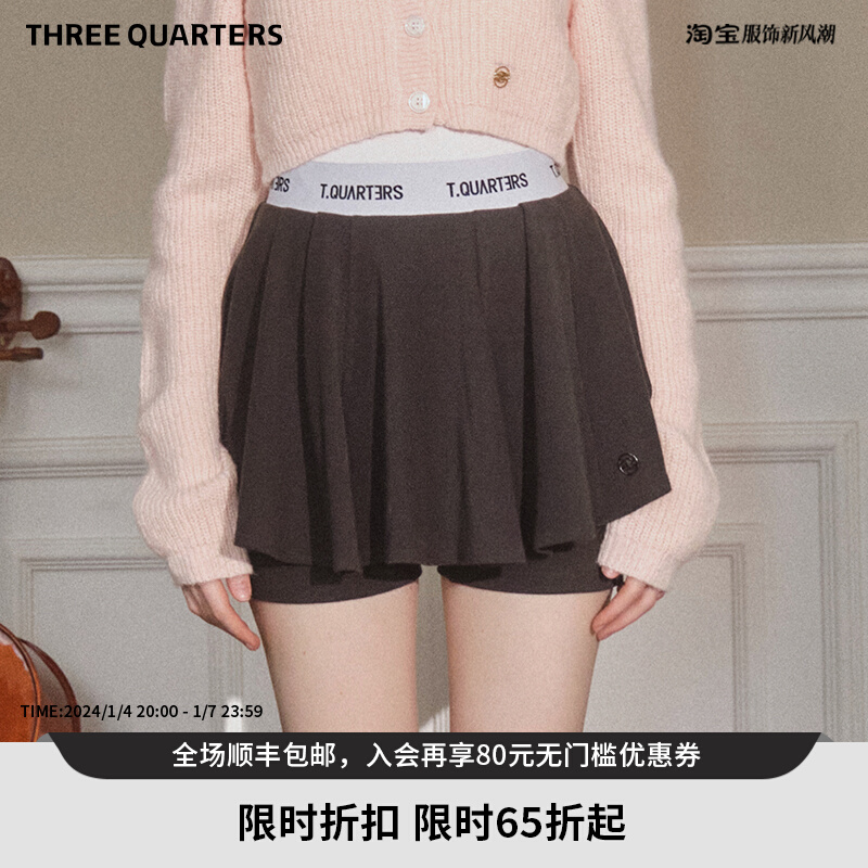 【曹赛亚同款】Three Quarters官方直营23AW新品芭蕾针织裙裤休闲