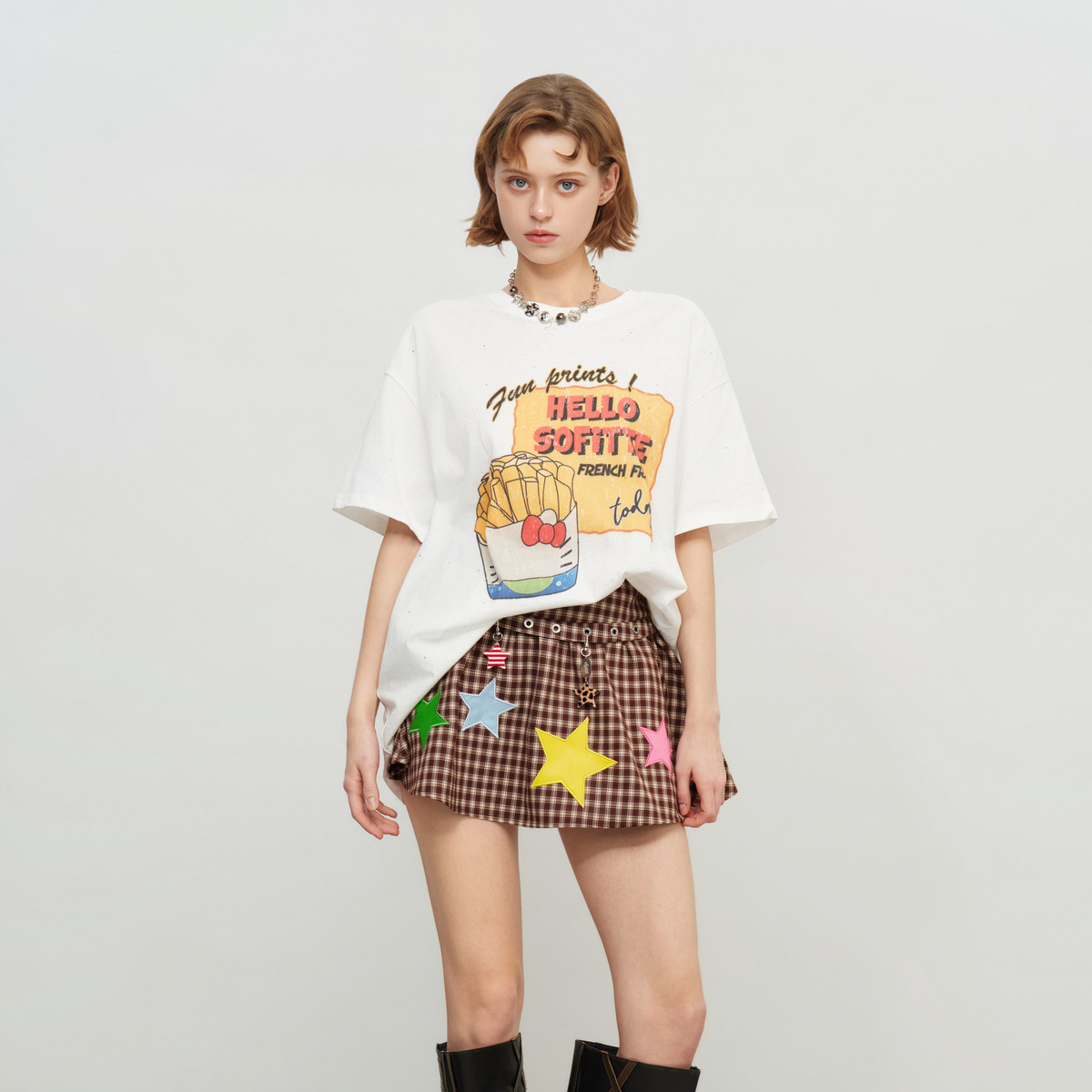 【徐璐 汪苏泷 希林  王祖蓝同款】SOFITTE 男女同款薯条短袖T恤