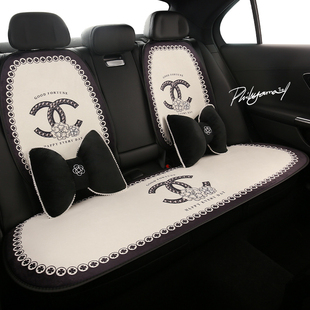 2024新款汽车坐垫冬季短毛绒座垫保暖座椅座套网红女神四季通用