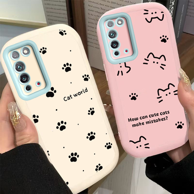 适用荣耀X10手机壳HONORX10保护套H0N0RX10华为HONOR新款10X1O可爱软硅胶全包防摔网红叉十专用男女线条猫爪