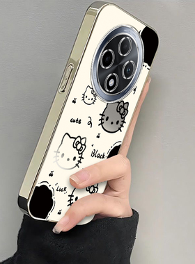 OPPOA3iplus手机壳OPPO新款A3iplus5G套OPA/OPPA曲屏opp0pp0ppo电镀ppoa全包pr0/05G防摔女生oppora黑白kt猫