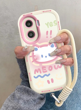 适用荣耀X40i手机壳华为HONORX40i保护套X4Oi新款i40X液态硅胶X4i专用可爱全包防摔X40L叉X401i男女害羞kt猫