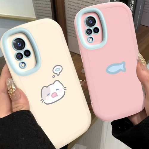 适用vivoS9手机壳vivo S9保护套viv0新款可爱vivis液态硅胶vovos全包防摔vovis步步高维沃viovs男女小猫小鱼