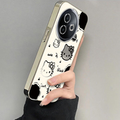 适用vivoY300i手机壳vivo新款 Y300i保护viviy套vovoy电镀voviy全包防摔vⅰvoy步步高viv0丫vivy女生黑白kt猫