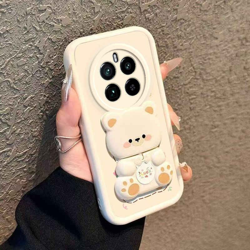适用真我GT5Pro手机壳realmeGT5Pr0保护套Realme新款OPPO可爱TG五Por硅胶软壳全包防摔OPPOGT5P男女镜子支架