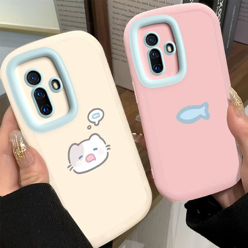 适用vivoX30手机壳vivo X30Pro保护套2024新款高级感可爱3O硅胶全包防摔viv0步步高维沃Pr0叉Por男女小猫小鱼