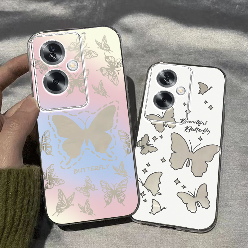 适用于OPPOA2手机壳a1新款透明a2pro硅胶a32A36a55A57渐变蝴蝶a58A72a73A83a93防摔全包a3A5a7xa8A9a11保护套