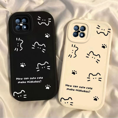 适用OPPOReno4SE手机壳OPPO新款Reno4ES保护5G套0PP0PPO可爱PPOReno软硅胶全包防摔Ren男女OPOPReno线条猫咪