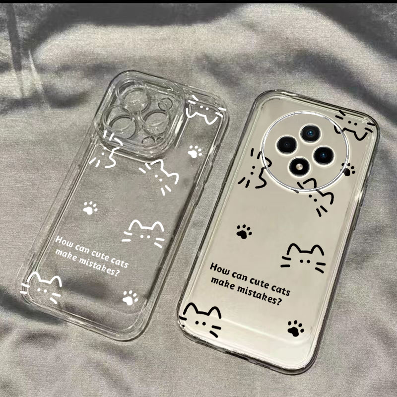 适用于OPPOA3Pro手机壳opp0pp0ppo保护套OPA/OPPA硅胶全包pr05G防摔oρpoa新款poopa透明A3Por5G线条白猫ppoa