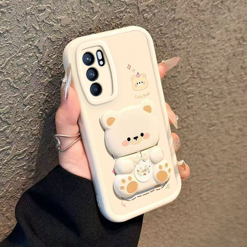 适用OPPOReno6手机壳OPPO新款Reno65G套Reon6pro高级感5G硅胶OPPORone全包OPP0PP0PPO防摔Ren09男女镜子支架