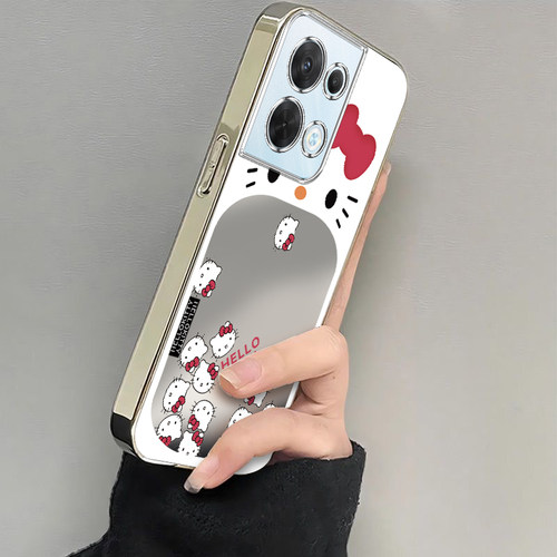 适用OPPOReno8手机壳OPPO新款Reno85G套OPPOReon高级感8pro5G电镀Rone全包OPP0PP0PPO防摔Ren08女生大嘴kt猫