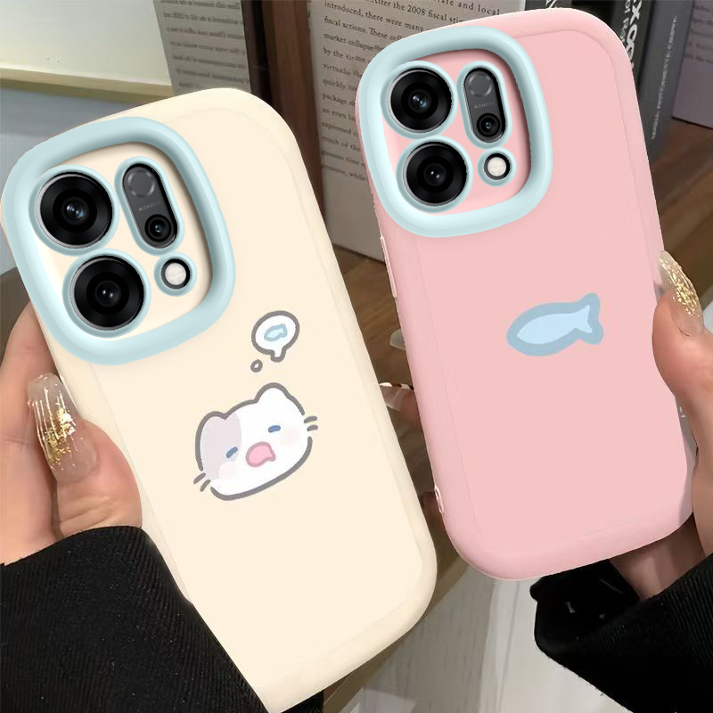 适用OPPOReno14手机壳Reno14Pro保护套OPPO新款液态硅胶OPPORen镜头全包防摔外壳0PP0Ren014Pr0男女小猫小鱼