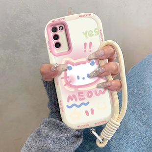 适用荣耀30青春版 H0N0R30春青硅胶全包防摔三十可爱三零男女害羞kt猫 手机壳HONOR30Lite套MXW一AN00华为新款