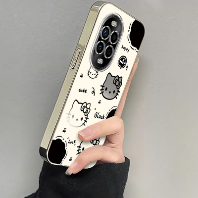适用华为nova14手机壳nove14Pro新款Ultra保护套nave电镀透明navo全包防摔Por专用n14no外壳note男女黑白kt猫