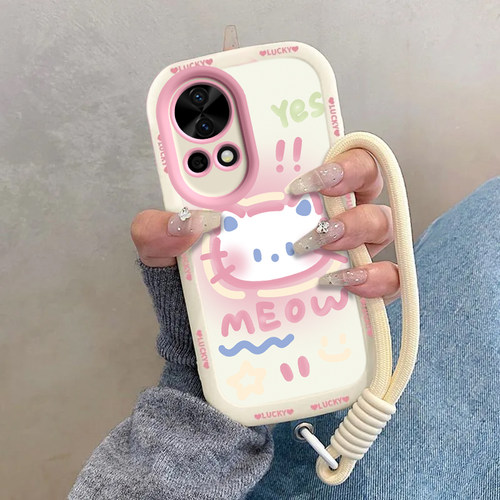 适用华为Nova12Ultra手机壳nove12U1tra新款可爱novo保护套nave液态硅胶Uitra镜头全包防摔Utral男女害羞kt猫