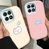 适用荣耀X30i手机壳华为HONORX30i保护套X3Oi新款 i30X液态硅胶X3i专用可爱全包防摔X30L叉X301i男女小猫小鱼