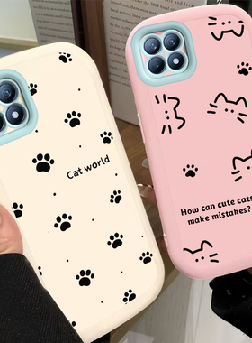 适用OPPOReno4SE手机壳OPPO新款Reno4ES保护5G套0PP0PPO可爱PPOReno软硅胶全包防摔Ren男女OPOPReno线条猫爪