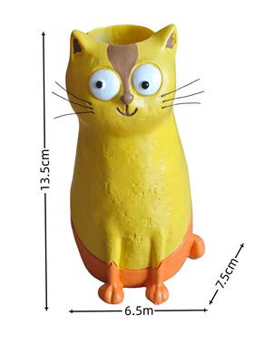 跨境猫咪花树脂摆件可爱古怪小猫工艺品小众感氛围装饰桌面摆件