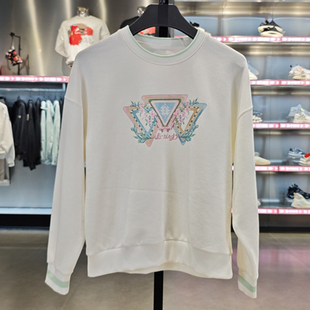 正品 宽松舒适圆领套头上衣AWDT374 李宁卫衣中国文化系列女子新品