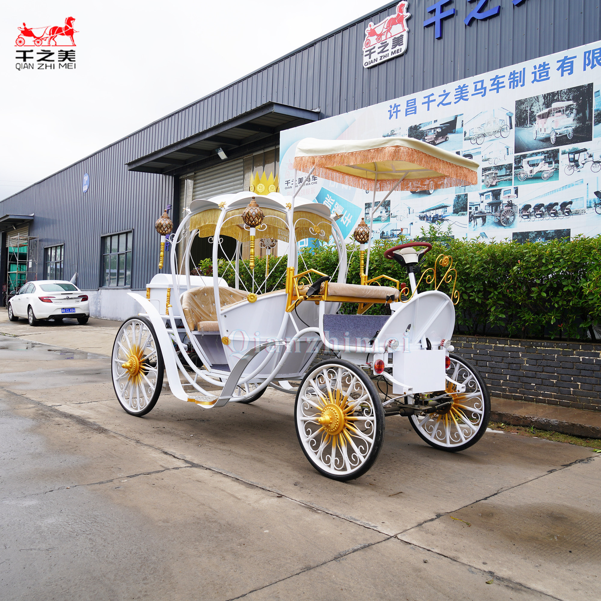 千之美电动南瓜公主马车景区婚庆