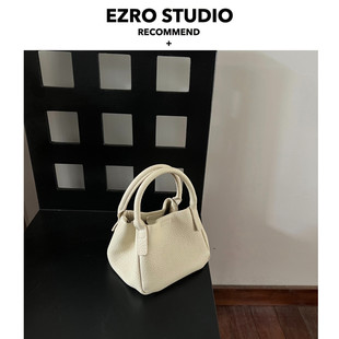 可爱小巧质感头层牛皮新款 真皮手提女包多形态斜挎水桶包 EZRO