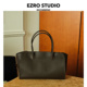 一作 EZRO 高级感简约大方托特包大容量柔软真皮牛皮手提女包