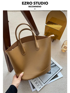 百搭又高级 简约风真皮大容量牛皮托特包手提斜挎通勤包 EZRO